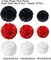 Hanging Paper Fan Set, Tissue Paper Pom Poms Flower Fan and Honeycomb Balls for Birthday Baby Shower Wedding Festival Decorations - Red Black and White